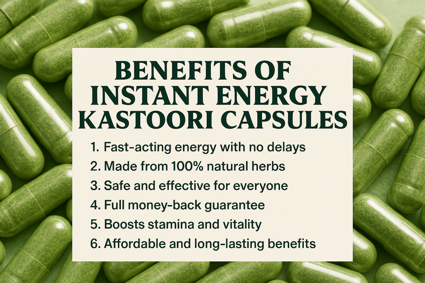 Instant Power Kastoori  Capsule for ED & Timing - Pack of 4